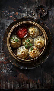 Veg Steamed Momo Basket (120 Kcal)