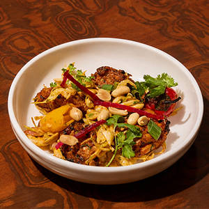 Three Pepper Chicken Tikka, Peanuts, Green Onions