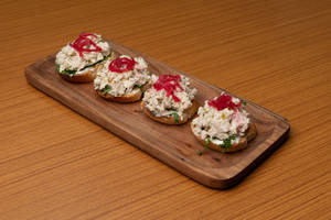 Brined Chicken Crostini