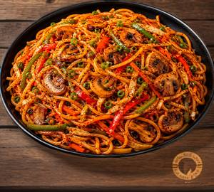 Schezwan Mushroom Noodles