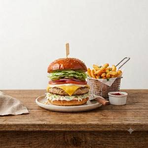 Supreme Chicken Burger (With Fries)