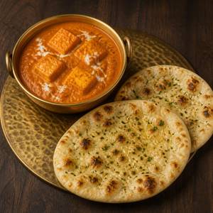 Shahi Paneer + 2 Butter Garlic Naan