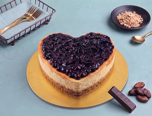 Blueberry Baked Cheese Bento Heart Shape Cake (~250gm)