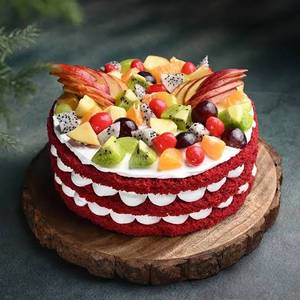 Red Velvet Fruit Cake