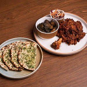 Raan Musallam, Tawa Aloo Chaat, Chilli Garlic Naan