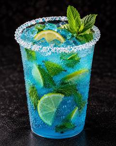 Blue Curaao Mojito