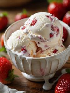 Ice Cream Vanilla (strawberry)