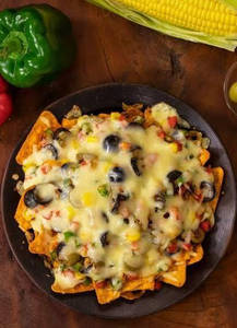 Veg Loaded Baked Nachos