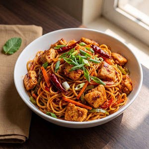 Schezwan Fire Chicken Noodles