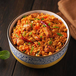 Schezwan Fire Chicken Fried Rice