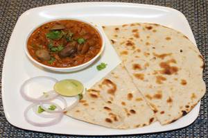 Half Mushroom Curry + 3 Roti
