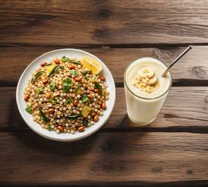 Sabudana Khichdi With Banana Shake