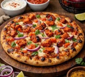 Tandoori chicken pizza