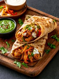 Smoked Chicken Tikka Wrap