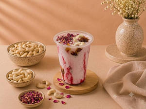 Rose Kaju Gulkand Ice Cream Milk Shake - (300 Ml)