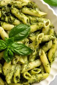 Veg Creamy Pesto Pasta.