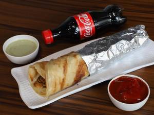 Veg roll + Coca Cola Bottle 300ml Bottle