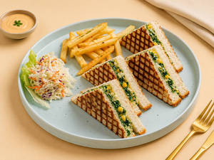 Grilled Spinach Corn Sandwich