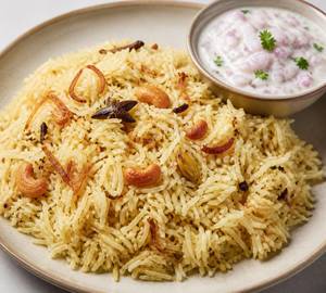Ghee Rice With Onion Raita