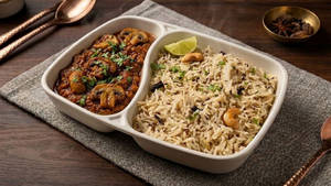 Mushroom Masala + Bagara Rice