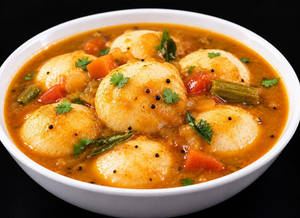 Button Idli (12pc) Sambar Mix