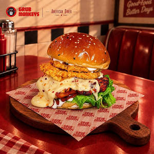 Melted Mozzarella Chicken Burger