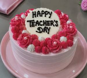 Teachers Day Strawberry Cake