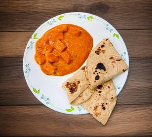 4 Pcs Tawa Roti + Paneer Butter Masala [6 Pcs] + Salad + Pickle