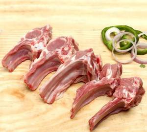 Fresh Goat Ribs Chops Cut