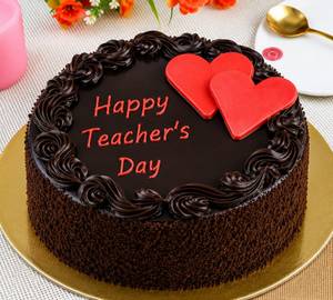 Teacher Day Truffle Cake