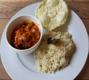 Neychoru + Chicken Curry[Half] + pappadam