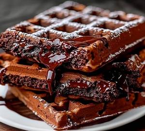 Dark chocolate waffle