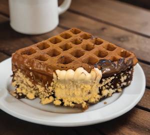 Triple chocolate waffle