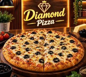 Cheese n black olives pizza