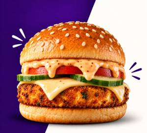 Classic Spicy Paneer Cheese Burger