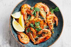 Grilled Prawns In Butter Garlic