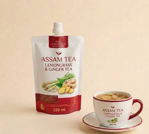 Ginger & Lemon Gross Assam Tea [250 Ml]