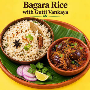 Bagara Rice + Gutti Vankay
