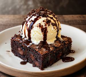 Brownie + Ice Creme (Vanilla )