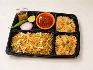 Veg Fried Rice + Veg Chowmein With Paneer Butter Masala