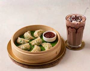 Veg Steam Momos With cold coffee combo