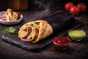 Veg Chicken Seekh Kabab Roll