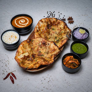 2 Chur Chur Naan + Dal Makhni + Raita + Salad