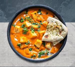 2 Pcs Butter Naan + Paneer Butter Masala [6 Pcs] + Salad