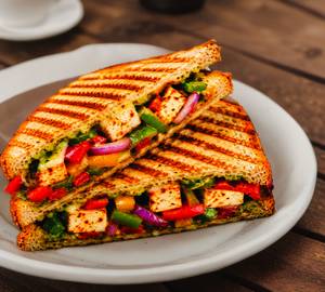 Grilled Paneer Sandwich + Peri Peri Fries