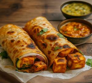 Paneer peri wrap