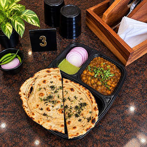 1 Butter Kulcha + Punjabi Chole + Onion Salad