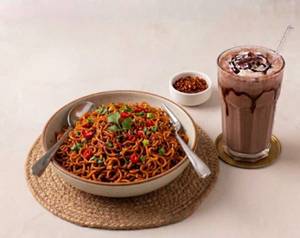 Spicy Maggi With Cold Coffee
