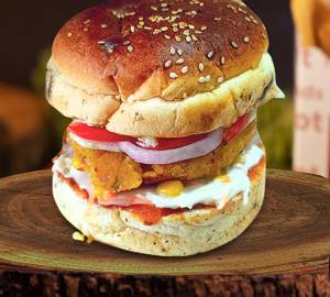 Aloo tikki burger + Cold coffee [300 ml]