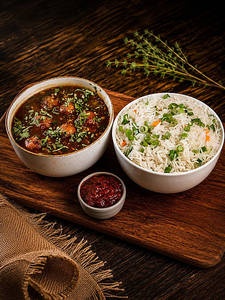 Veg Manchurian Fried Rice